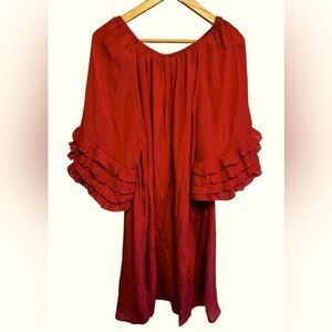 Indigo Rose Bohemian style midi length dress. Size 3x